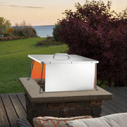 Fire Pit Heat Deflector, 645x645x370 mm Square Outdoor Burner Cover, Stainless Steel Bonfire Camping Wood V952-HKGRZFX25YC0ER15N001V0