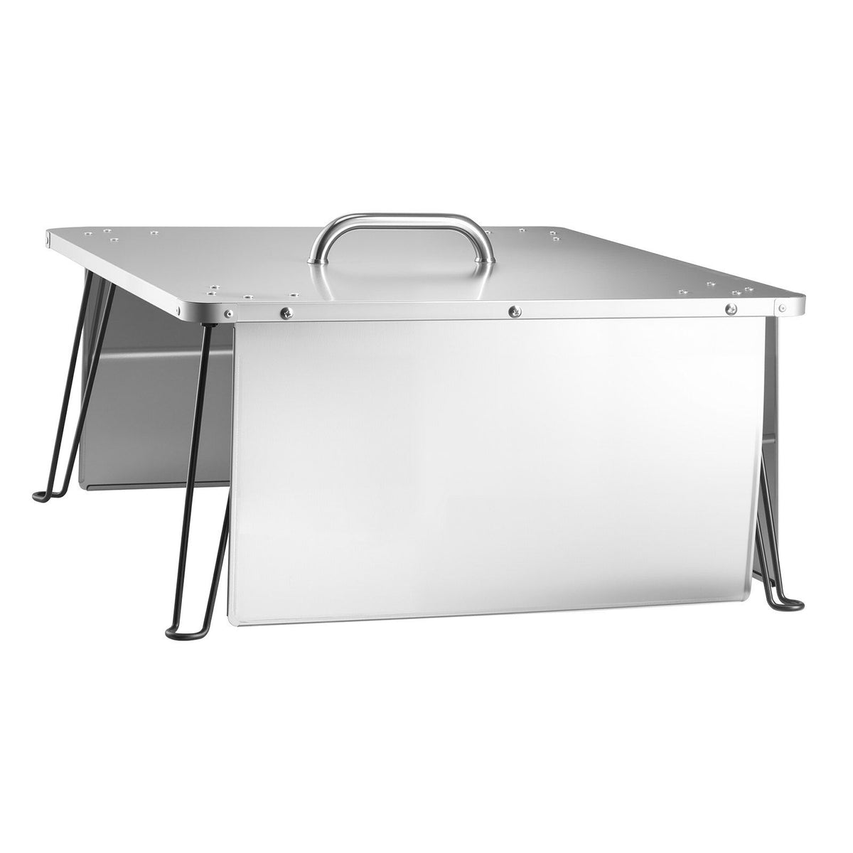 Fire Pit Heat Deflector, 645x645x370 mm Square Outdoor Burner Cover, Stainless Steel Bonfire Camping Wood V952-HKGRZFX25YC0ER15N001V0
