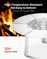 Fire Pit Heat Deflector for Solo Stove Ranger, 508 mm Round for Wood Burning Fire Pit, 304 Stainless Steel V952-HKGRZYX20YC0WHO09001V0
