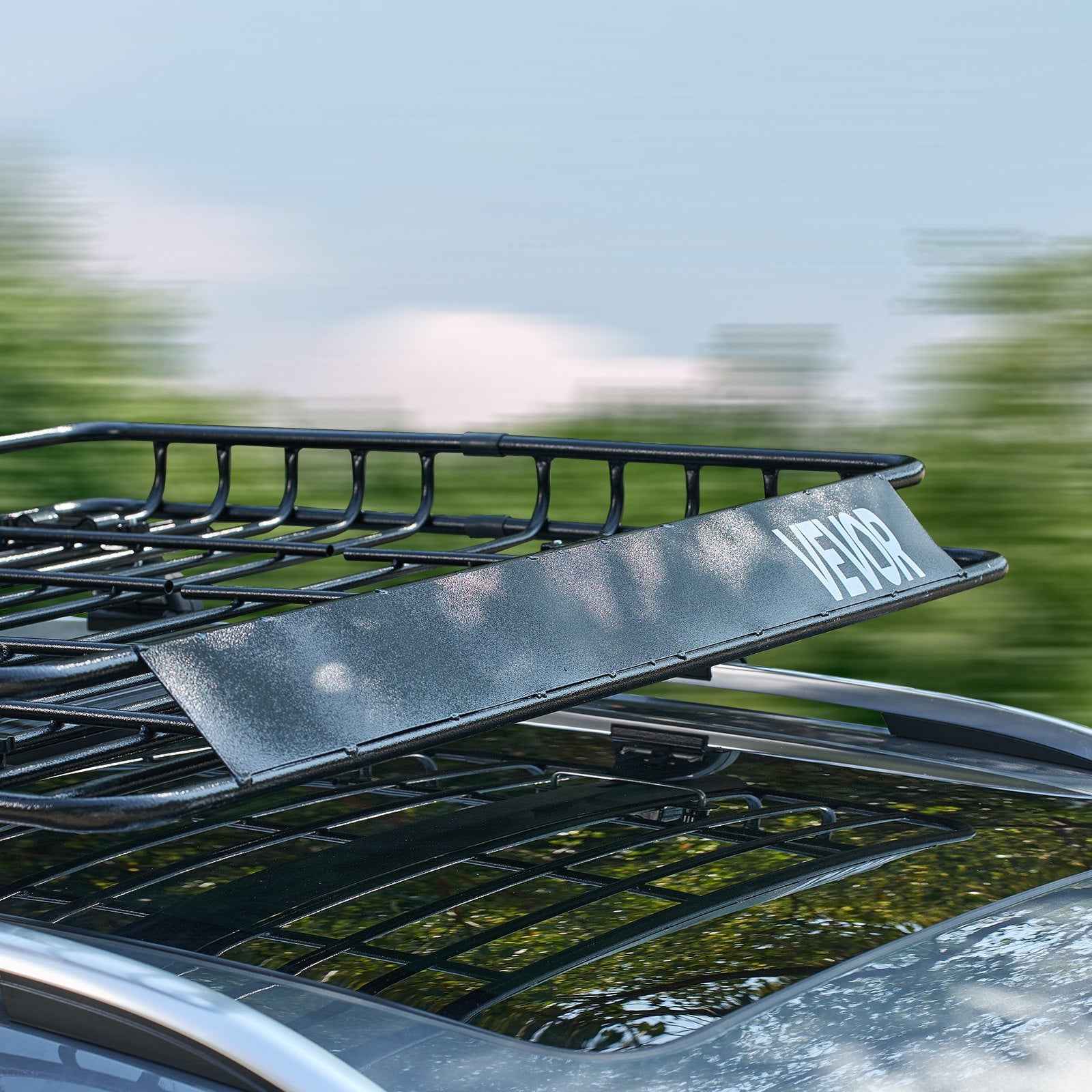 Roof Rack Cargo Carrier, 1095 x 1270 x 105 mm, Universal Rooftop Cargo Basket, Car Top Luggage Holder with 68 V952-HKSXLK4350INLIUJFV0