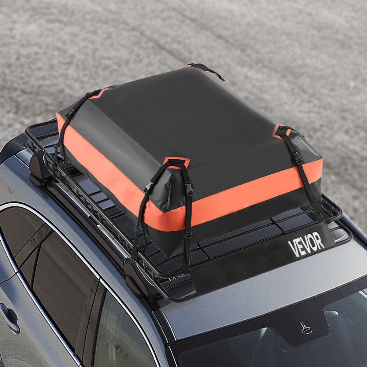 Roof Rack Basket, 1625 x 990 x 105 mm, Universal Rooftop Cargo Carrier with 1120 x 870 x 260 mm Cargo Bag, V952-HKSXLK6439INXPVB0V0
