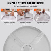 Fire Pit Spark Screen Round 27", Reinforced Heavy Duty Steel Metal Cover, Outdoor Firepit Lid, Easy-Opening V952-HKWZ201BXGYX20HA9V0