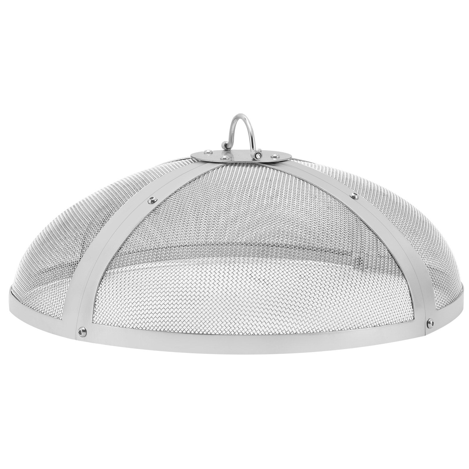 Fire Pit Spark Screen Round 27", Reinforced Heavy Duty Steel Metal Cover, Outdoor Firepit Lid, Easy-Opening V952-HKWZ201BXGYX20HA9V0