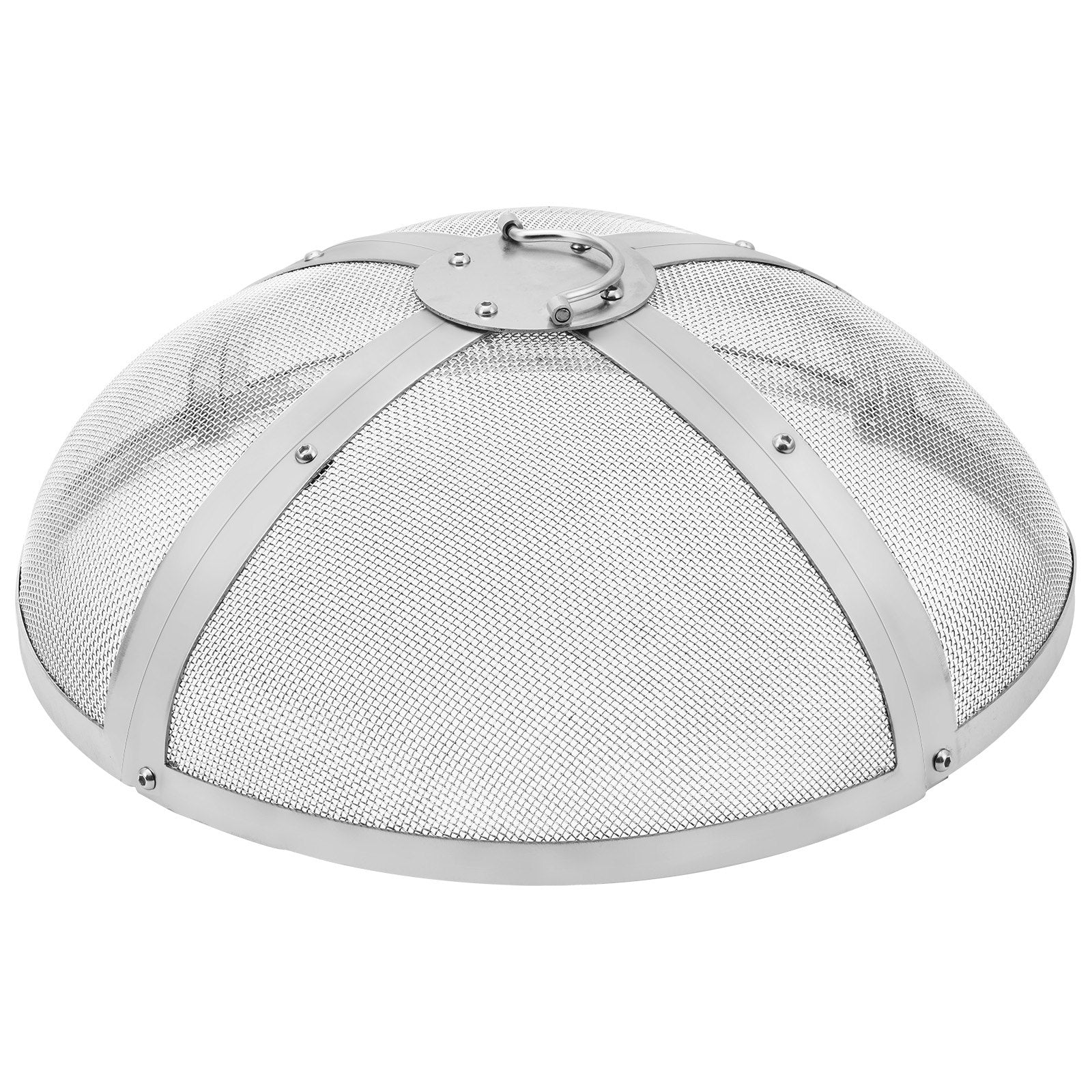 Fire Pit Spark Screen Round 20", Reinforced Heavy Duty Steel Metal Cover, Outdoor Firepit Lid, Easy-Opening V952-HKWZ201BXGYXAIQ0HV0