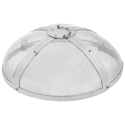 Fire Pit Spark Screen Round 20", Reinforced Heavy Duty Steel Metal Cover, Outdoor Firepit Lid, Easy-Opening V952-HKWZ201BXGYXAIQ0HV0