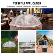 Fire Pit Spark Screen Round 20", Reinforced Heavy Duty Steel Metal Cover, Outdoor Firepit Lid, Easy-Opening V952-HKWZ201BXGYXAIQ0HV0