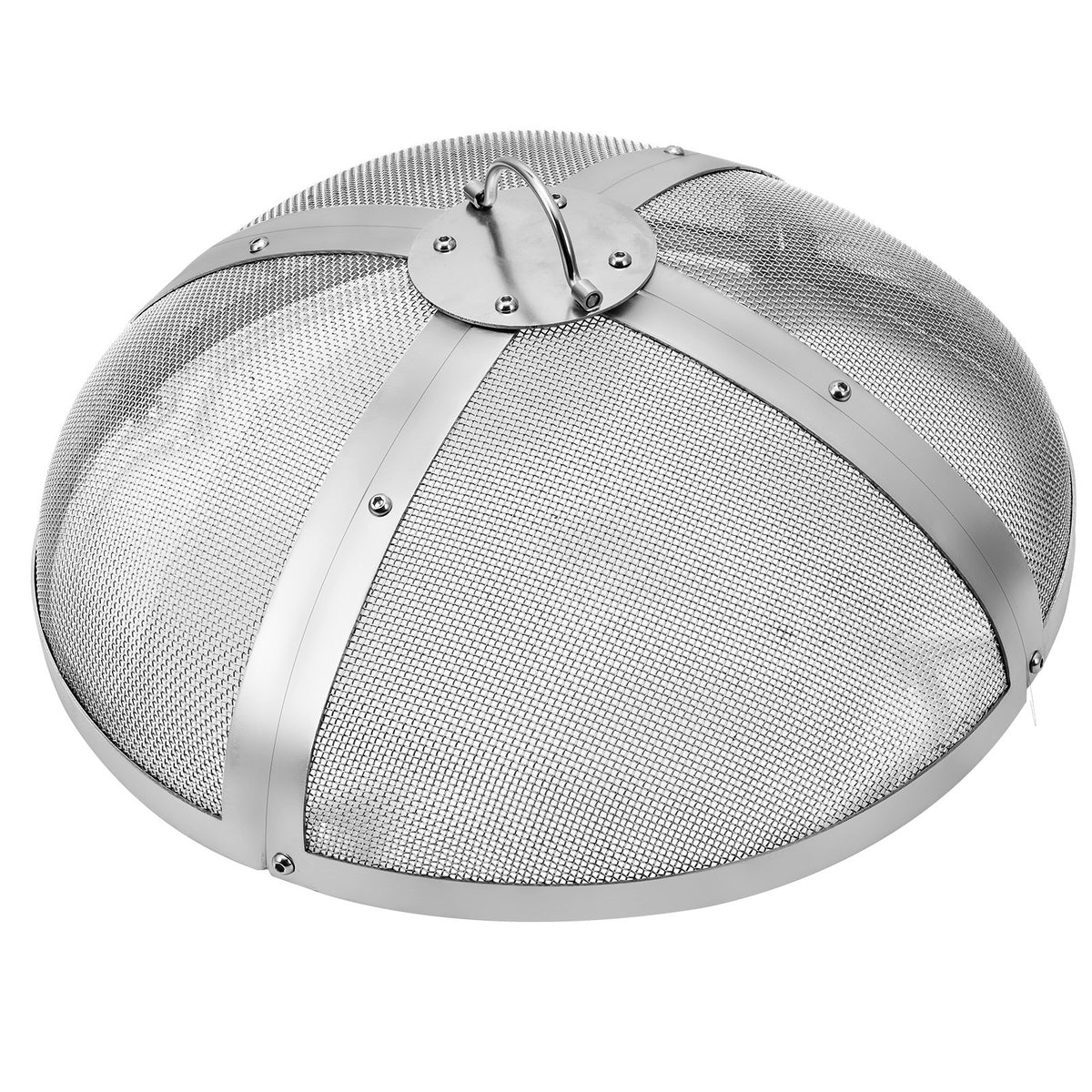 Fire Pit Spark Screen Round 20", Reinforced Heavy Duty Steel Metal Cover, Outdoor Firepit Lid, Easy-Opening V952-HKWZ201BXGYXAIQ0HV0