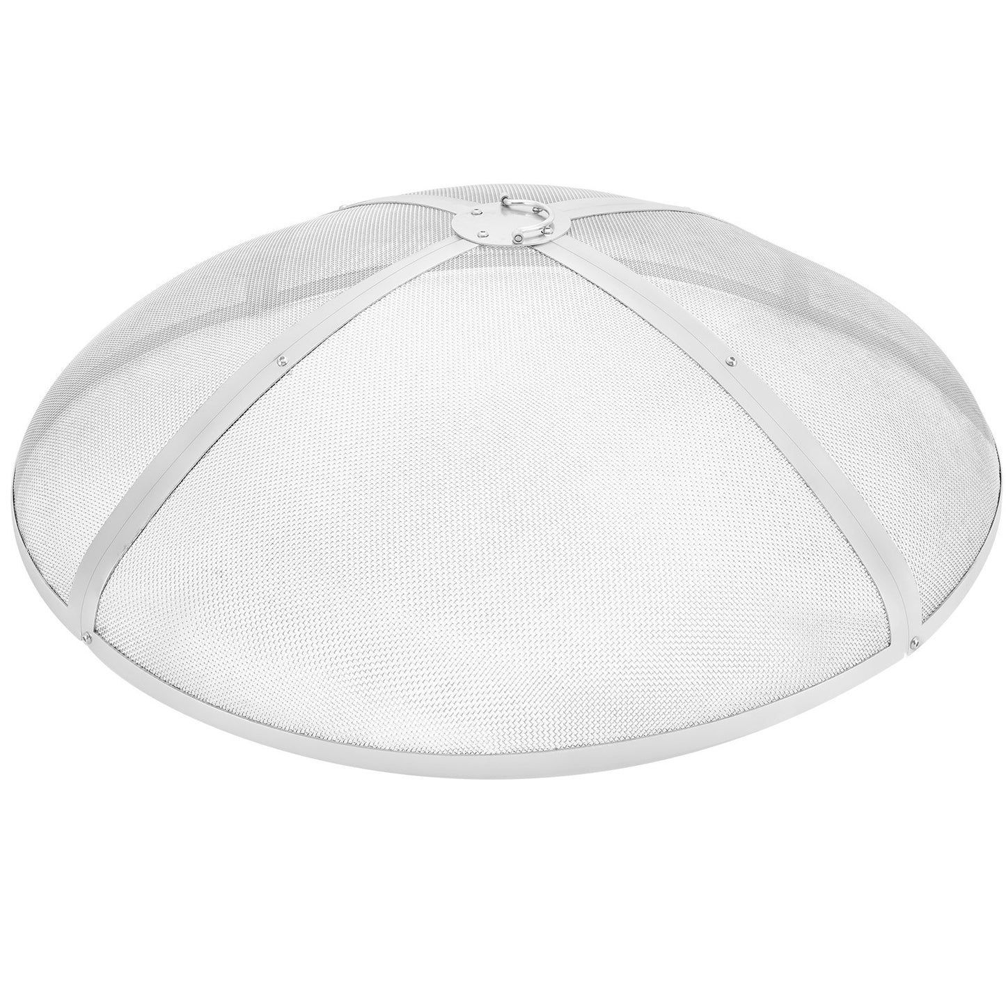 Fire Pit Spark Screen Round 30", Reinforced Heavy Duty Steel Metal Cover, Outdoor Firepit Lid, Easy-Opening V952-HKWZ201BXGYXDX8F7V0