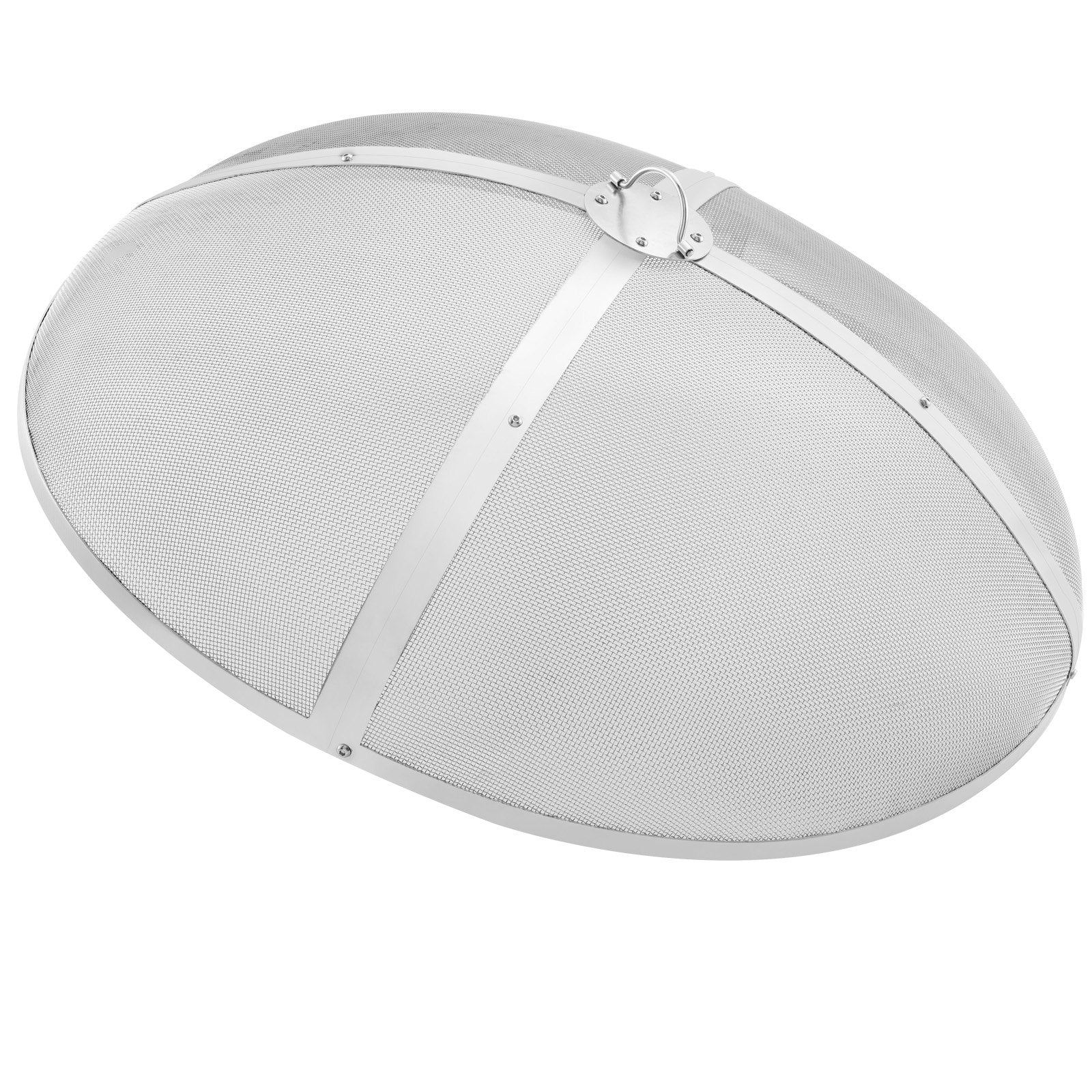 Fire Pit Spark Screen Round 30", Reinforced Heavy Duty Steel Metal Cover, Outdoor Firepit Lid, Easy-Opening V952-HKWZ201BXGYXDX8F7V0