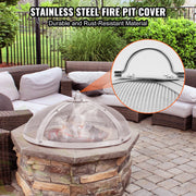 Fire Pit Spark Screen Round 40", Reinforced Heavy Duty Steel Metal Cover, Outdoor Firepit Lid, Easy-Opening V952-HKWZ201BXGYXUJKVMV0