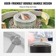 Fire Pit Spark Screen Round 40", Reinforced Heavy Duty Steel Metal Cover, Outdoor Firepit Lid, Easy-Opening V952-HKWZ201BXGYXUJKVMV0