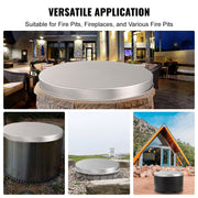 Fire Pit Cover Lid, 27" Portable Firepit Spark Screen,Stainless Steel Steel Metal Cover, Easy-Opening Outdoor V952-HKWZ304BXGYPGMJP5V0