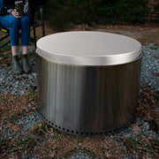 Fire Pit Cover Lid, 27" Portable Firepit Spark Screen,Stainless Steel Steel Metal Cover, Easy-Opening Outdoor V952-HKWZ304BXGYPGMJP5V0