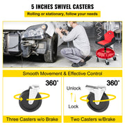 Rolling Garage Stool 300LBS Adjustable Mechanic Work Shop Seat w/Casters V952-HKYSCLWXDC6QRMFLIV0