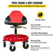 Rolling Garage Stool 300LBS Adjustable Mechanic Work Shop Seat w/Casters V952-HKYSCLWXDC6QRMFLIV0