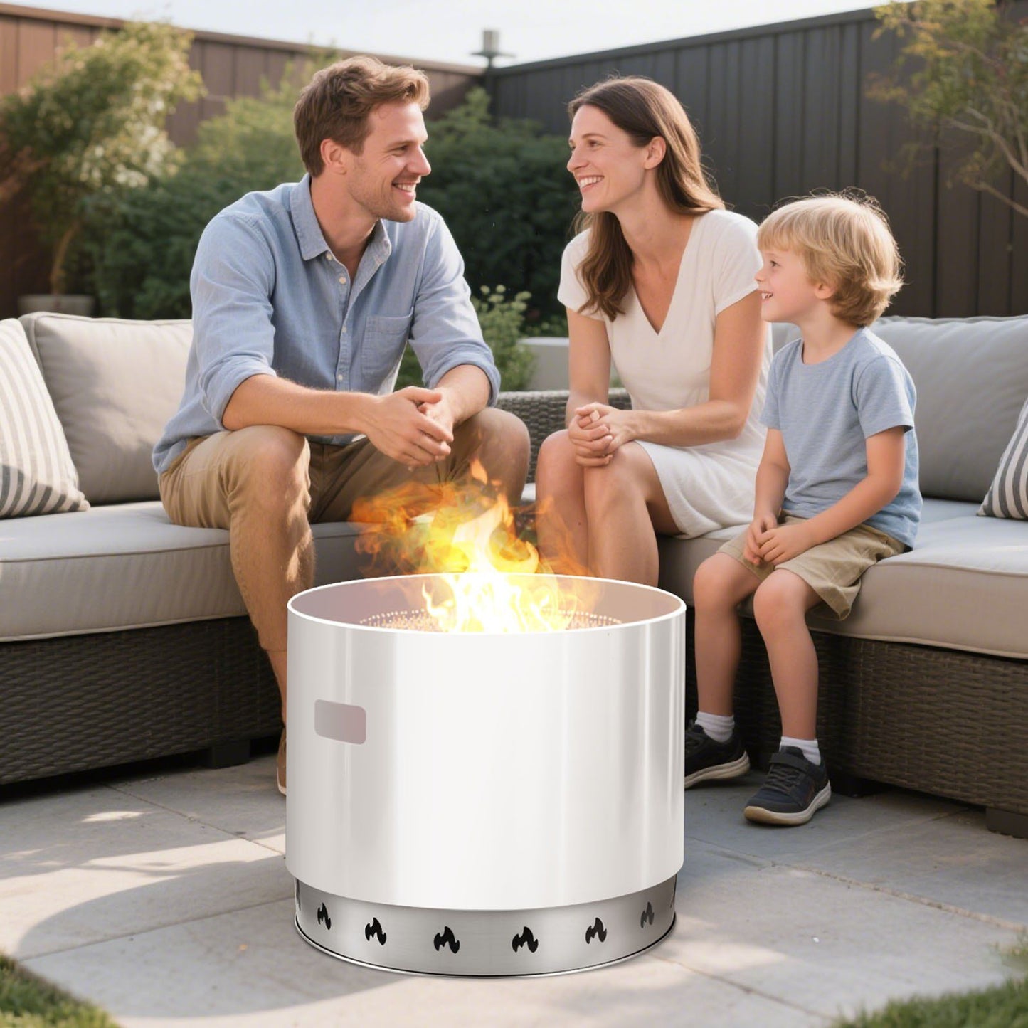 Fire Pit Stand for Solo Stove Bonfire, 68.6 cm Smokeless Fire Pit Ring, Stainless Steel Fireplace Stove V952-HKZJHX27INCHDIQ70001V0