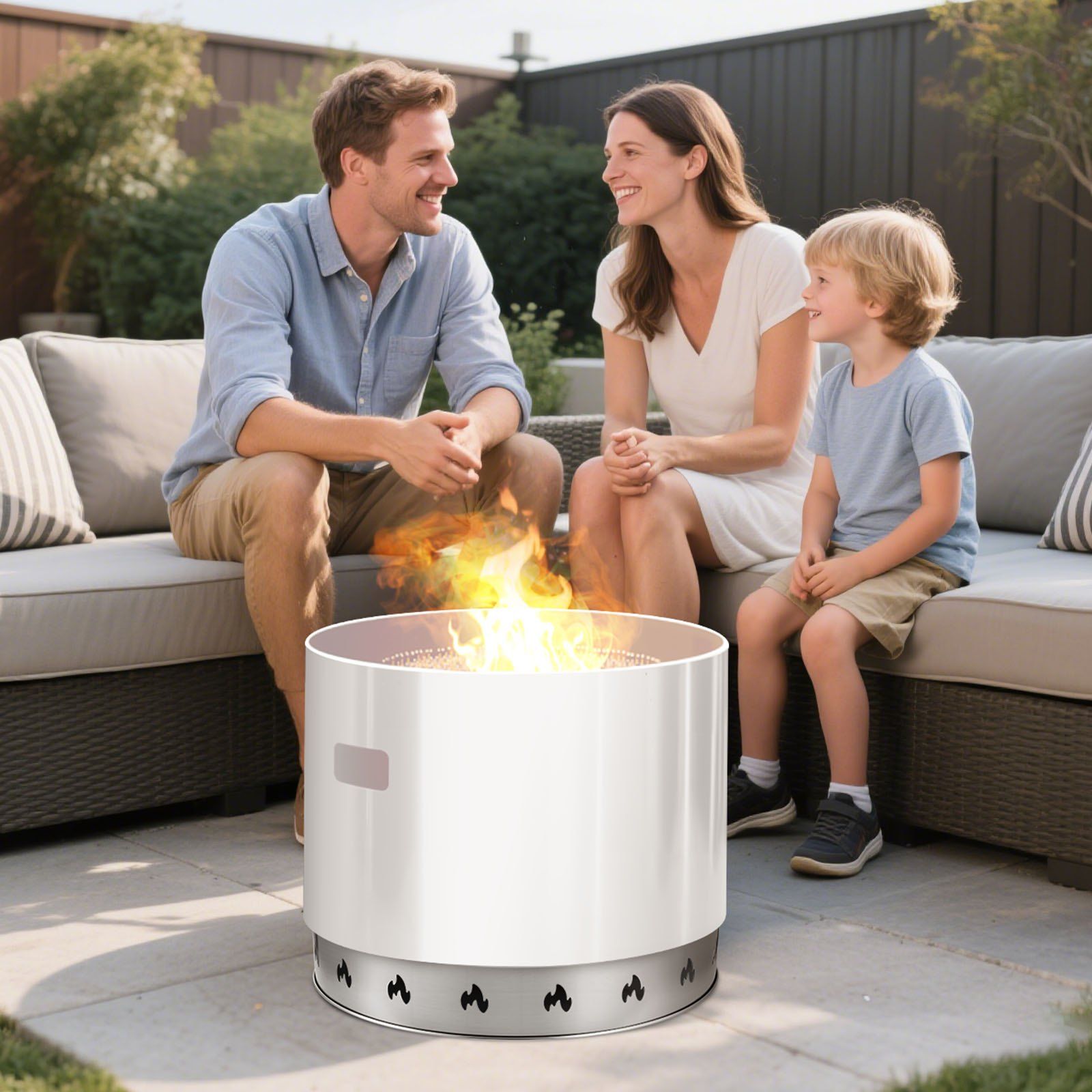 Fire Pit Stand for Solo Stove Bonfire, 68.6 cm Smokeless Fire Pit Ring, Stainless Steel Fireplace Stove V952-HKZJHX27INCHDIQ70001V0