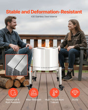 Fire Pit Stand, 38-68.6 cm Adjustable Stretch with 4 Casters, Firepit Stand for Solo Stove Bonfire Ranger V952-HKZJXXFG1527AIXIG001V0