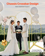 Wedding Arch Backdrop Stand, Set of 3, Metal Stable Stand with Case Connection & Chassis Crossbar Design, V952-HLGMBJJBYDJS5NFMOV0