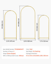 Wedding Arch Backdrop Stand, Set of 3, Metal Stable Stand with Case Connection & Chassis Crossbar Design, V952-HLGMBJJBYDJS5NFMOV0