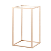 Wedding Flower Stand, 10PCS 40cm Column Flower Stand, Floral Stands with Acrylic Laminate, Gold Rectangular V952-HLHJLFT10J40F3YRH001V0