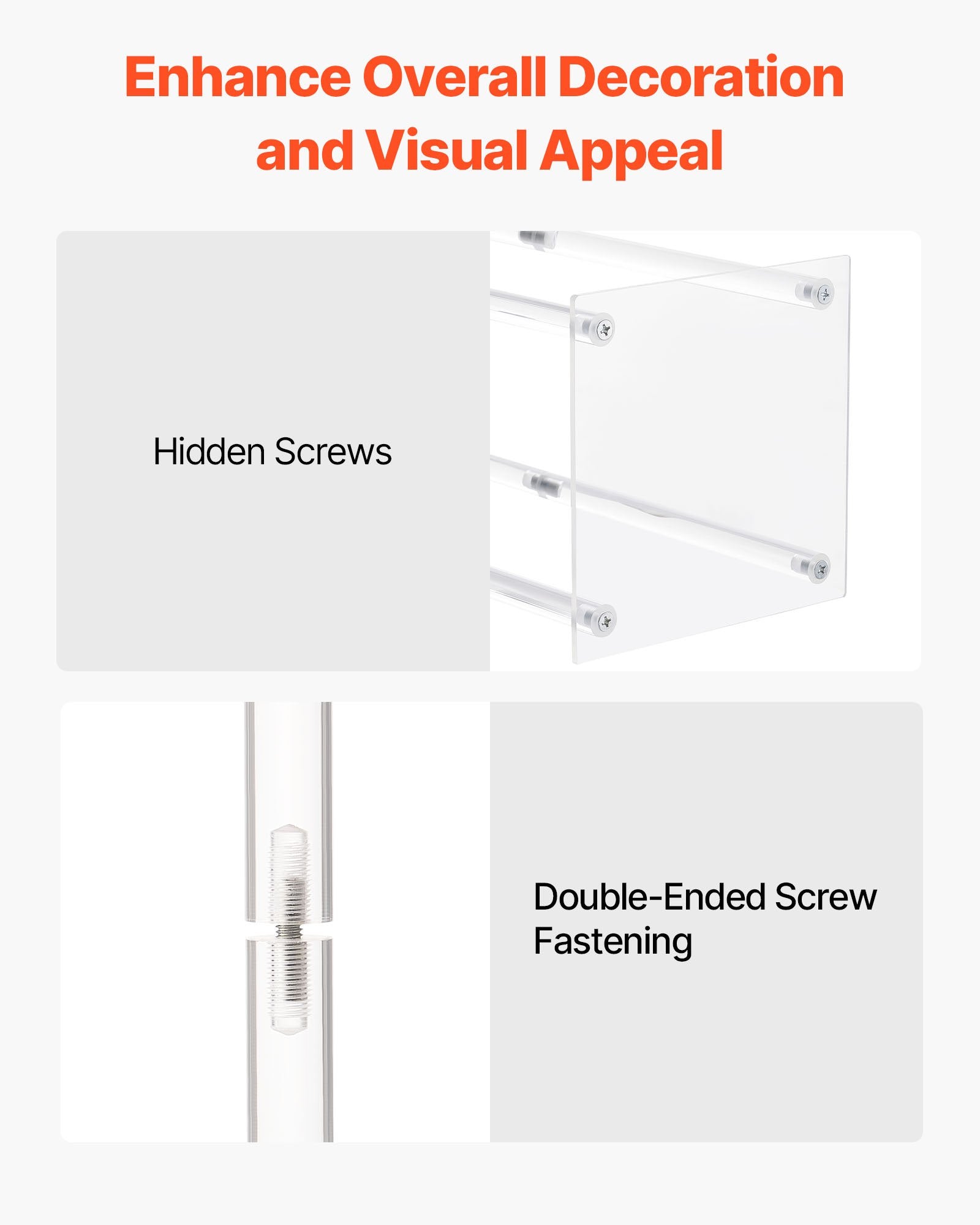 Wedding Flower Stand, 10PCS 50cm Column Flower Stand, Floral Stands with Acrylic Laminate, Cylindrical Cubic V952-HLHJLFT10J505M19U001V0