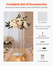 Wedding Flower Stand, 10PCS 50cm Column Flower Stand, Floral Stands with Acrylic Laminate, Cylindrical Cubic V952-HLHJLFT10J505M19U001V0