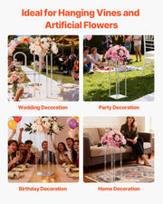 Wedding Flower Stand, 10PCS 50cm Column Flower Stand, Floral Stands with Acrylic Laminate, Cylindrical Cubic V952-HLHJLFT10J505M19U001V0