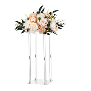 Wedding Flower Stand, 10PCS 50cm Column Flower Stand, Floral Stands with Acrylic Laminate, Cylindrical Cubic V952-HLHJLFT10J505M19U001V0