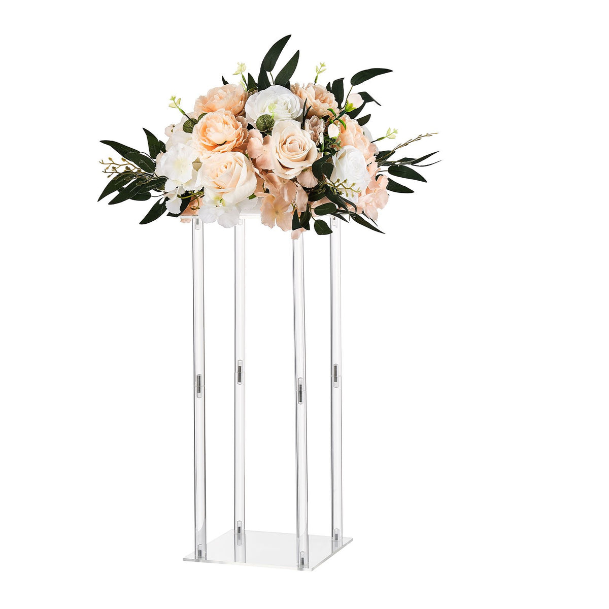 Wedding Flower Stand, 10PCS 50cm Column Flower Stand, Floral Stands with Acrylic Laminate, Cylindrical Cubic V952-HLHJLFT10J505M19U001V0
