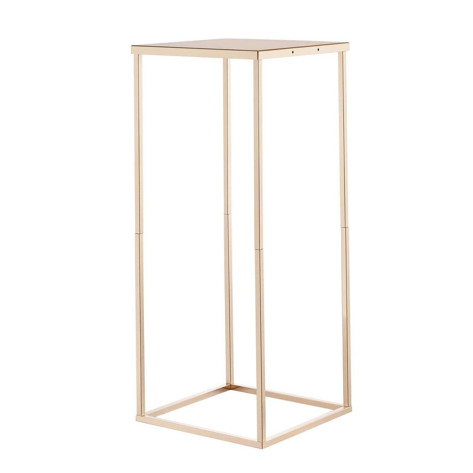 Wedding Flower Stand, 10PCS 60cm Column Flower Stand, Floral Stands with Metal Laminate, Gold Rectangular V952-HLHJLFT10J60IFM47001V0