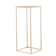 Wedding Flower Stand, 10PCS 60cm Column Flower Stand, Floral Stands with Metal Laminate, Gold Rectangular V952-HLHJLFT10J60IFM47001V0