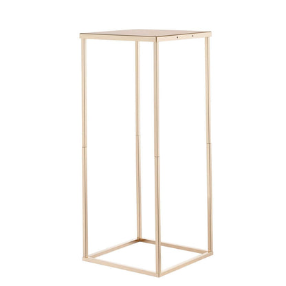 Wedding Flower Stand, 10PCS 60cm Column Flower Stand, Floral Stands with Metal Laminate, Gold Rectangular V952-HLHJLFT10J60IFM47001V0