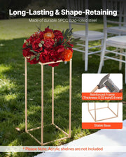 Wedding Flower Stand, 10PCS 60cm Column Flower Stand, Floral Stands with Hidden Screw, Rectangular Cubic V952-HLHJLFT10J60KTTF1001V0
