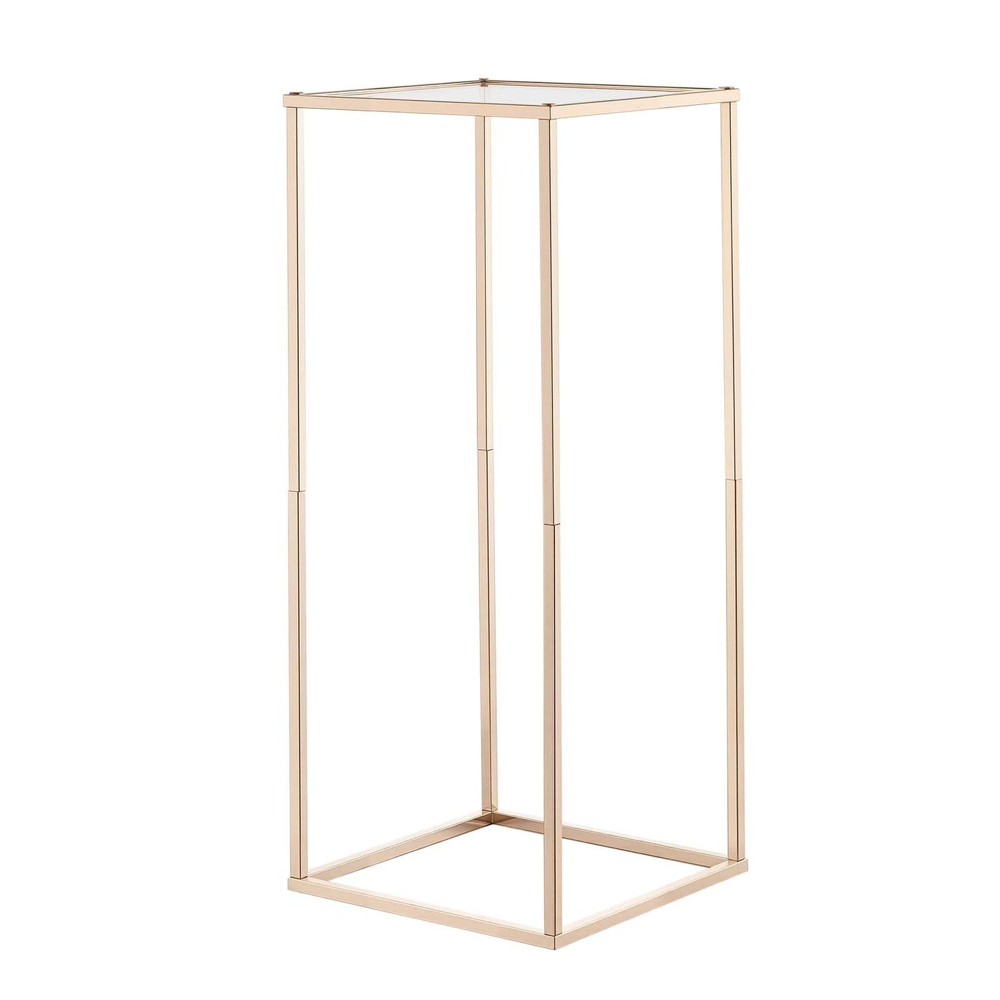 Wedding Flower Stand, 10PCS 60cm Column Flower Stand, Floral Stands with Acrylic Laminate, Gold Rectangular V952-HLHJLFT10J60VMTKM001V0