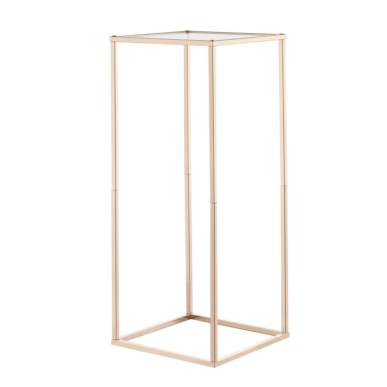 Wedding Flower Stand, 10PCS 60cm Column Flower Stand, Floral Stands with Acrylic Laminate, Gold Rectangular V952-HLHJLFT10J60VMTKM001V0