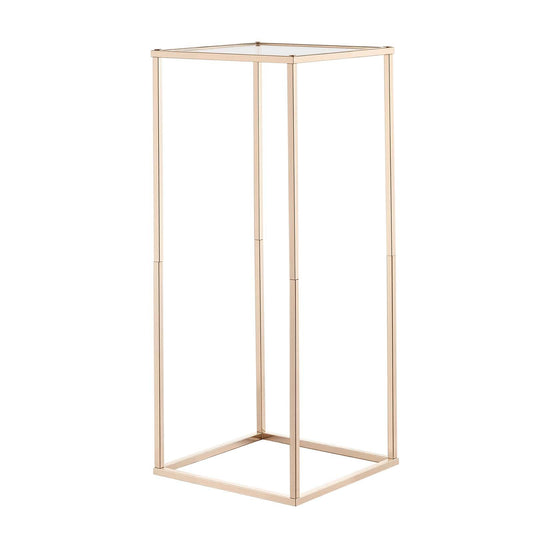 Wedding Flower Stand, 10PCS 60cm Column Flower Stand, Floral Stands with Acrylic Laminate, Gold Rectangular V952-HLHJLFT10J60VMTKM001V0