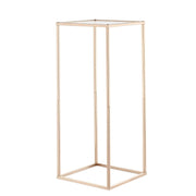 Wedding Flower Stand, 10PCS 60cm Column Flower Stand, Floral Stands with Acrylic Laminate, Gold Rectangular V952-HLHJLFT10J60VMTKM001V0