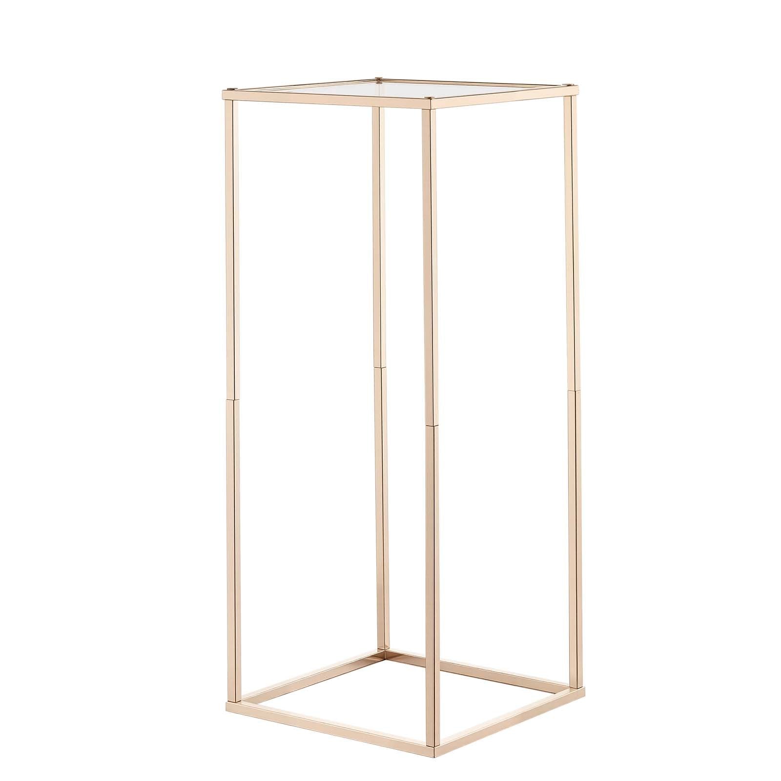 Wedding Flower Stand, 10PCS 60cm Column Flower Stand, Floral Stands with Acrylic Laminate, Gold Rectangular V952-HLHJLFT10J60VMTKM001V0