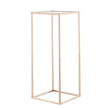 Wedding Flower Stand, 10PCS 60cm Column Flower Stand, Floral Stands with Acrylic Laminate, Gold Rectangular V952-HLHJLFT10J60VMTKM001V0