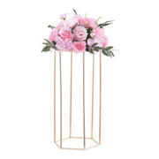 Wedding Flower Stand, 10PCS 60cm Column Flower Stand, Floral Stands with Acrylic Laminate, Hexagonal Cubic V952-HLHJLFT10J60YUXKY001V0