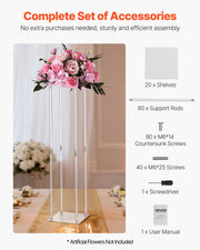 Wedding Flower Stand, 10PCS 80cm Column Flower Stand, Floral Stands with Acrylic Laminate, Cylindrical Cubic V952-HLHJLFT10J806TMWQ001V0