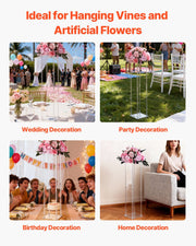 Wedding Flower Stand, 10PCS 80cm Column Flower Stand, Floral Stands with Acrylic Laminate, Cylindrical Cubic V952-HLHJLFT10J806TMWQ001V0