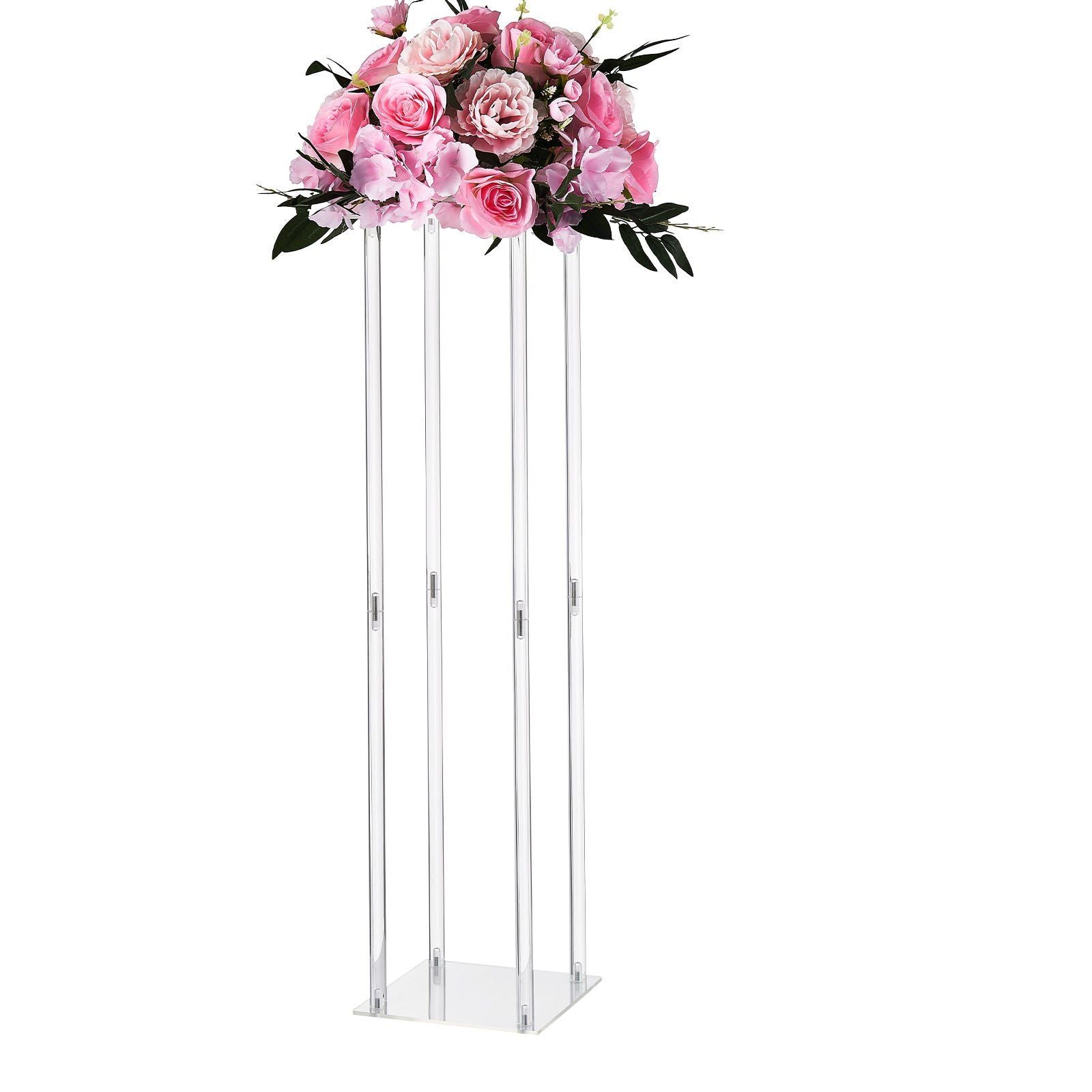 Wedding Flower Stand, 10PCS 80cm Column Flower Stand, Floral Stands with Acrylic Laminate, Cylindrical Cubic V952-HLHJLFT10J806TMWQ001V0