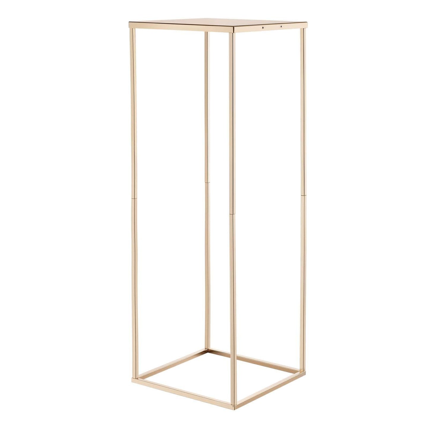 Wedding Flower Stand, 10PCS 80cm Column Flower Stand, Floral Stands with Metal Laminate, Gold Rectangular V952-HLHJLFT10J80SU4X0001V0