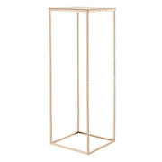 Wedding Flower Stand, 10PCS 80cm Column Flower Stand, Floral Stands with Metal Laminate, Gold Rectangular V952-HLHJLFT10J80SU4X0001V0