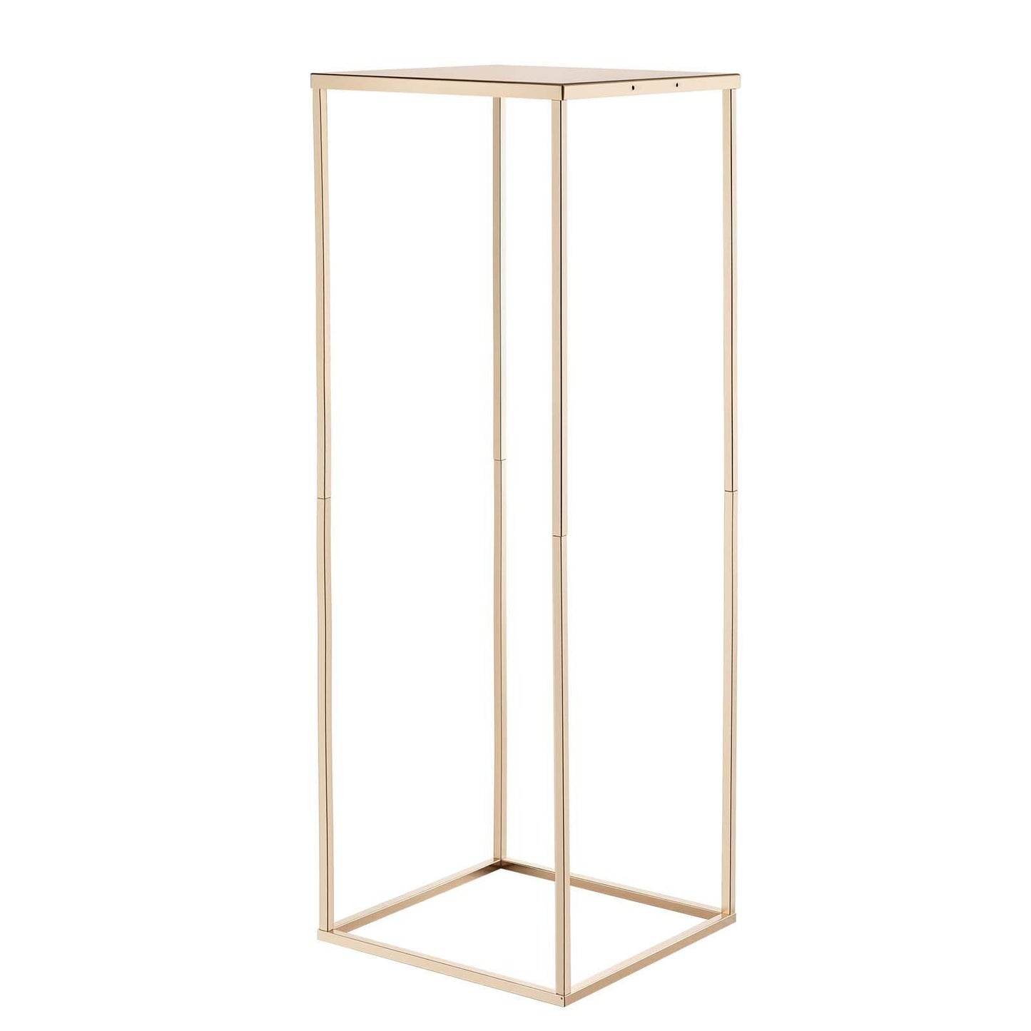 Wedding Flower Stand, 10PCS 80cm Column Flower Stand, Floral Stands with Metal Laminate, Gold Rectangular V952-HLHJLFT10J80SU4X0001V0