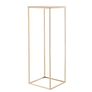 Wedding Flower Stand, 10PCS 80cm Column Flower Stand, Floral Stands with Metal Laminate, Gold Rectangular V952-HLHJLFT10J80SU4X0001V0