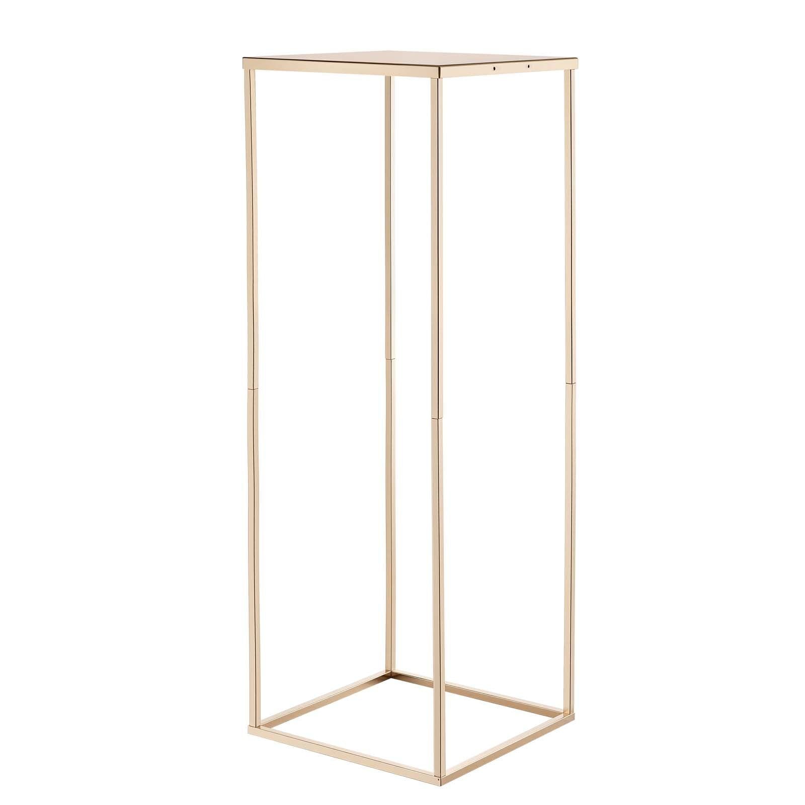 Wedding Flower Stand, 10PCS 80cm Column Flower Stand, Floral Stands with Metal Laminate, Gold Rectangular V952-HLHJLFT10J80SU4X0001V0