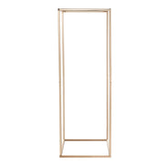 Wedding Flower Stand, 10PCS 80cm Column Flower Stand, Floral Stands with Metal Laminate, Gold Rectangular V952-HLHJLFT10J80SU4X0001V0